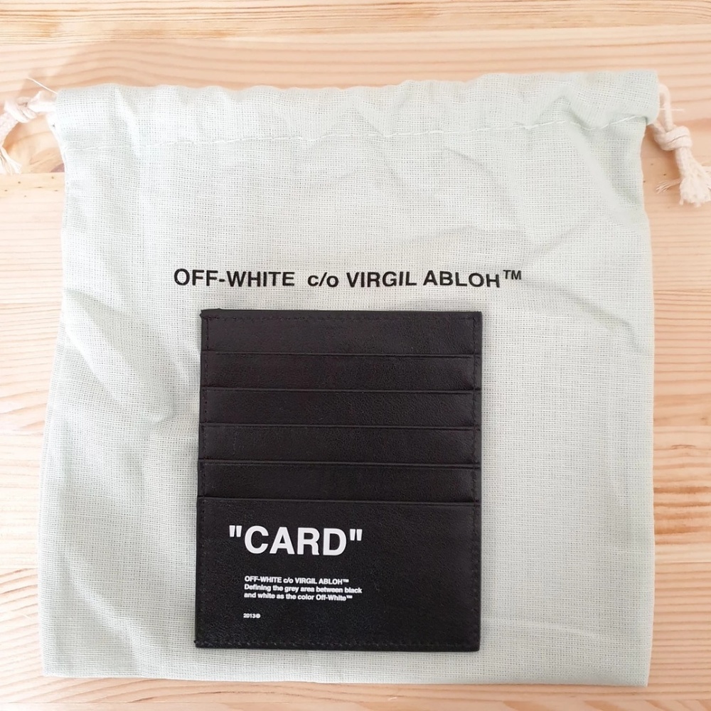 Off White Quote Card Cardholder - Picture 2 of 5